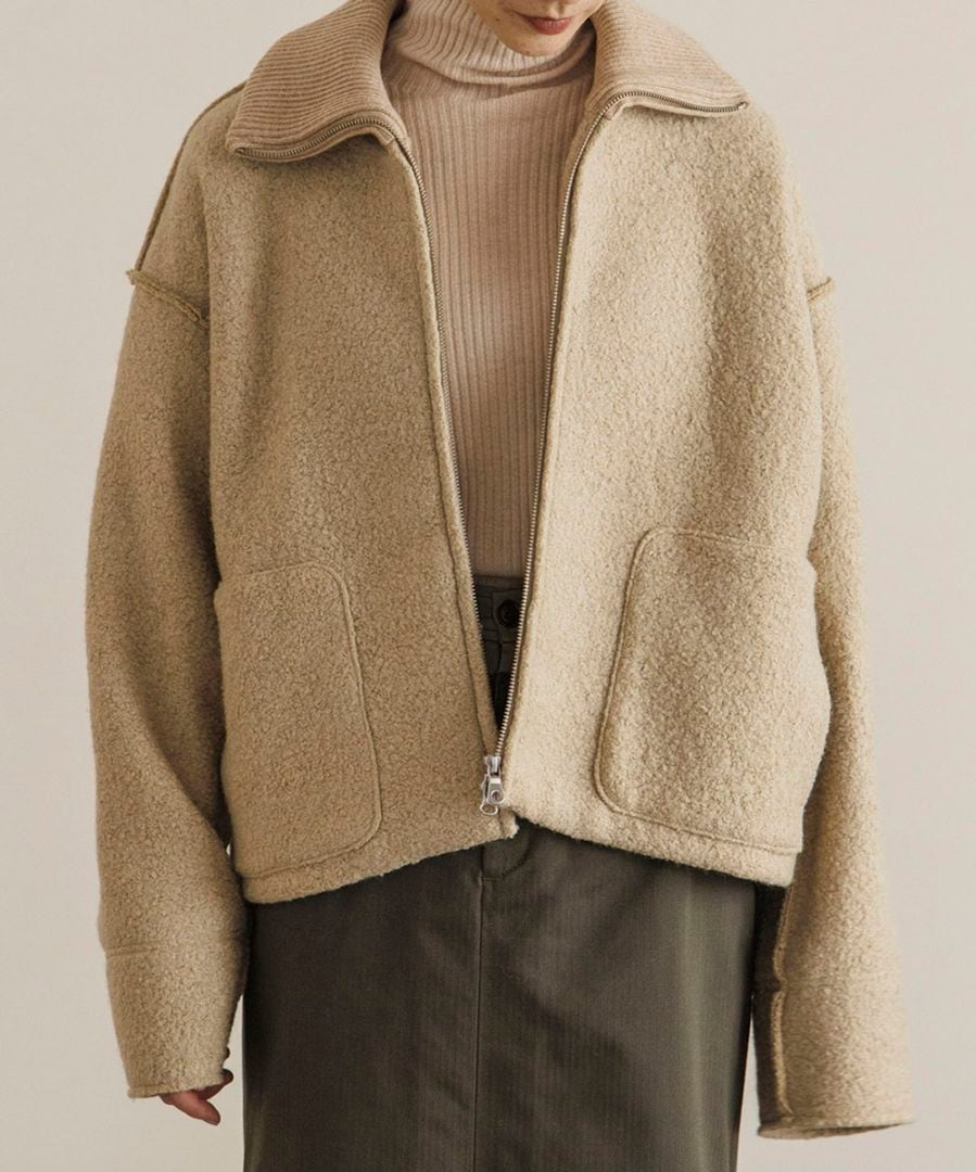 2WAYカラーブークレ―ブルゾン