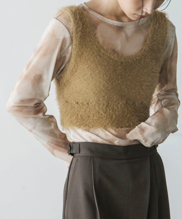 フェザーヤーンニットビスチェ