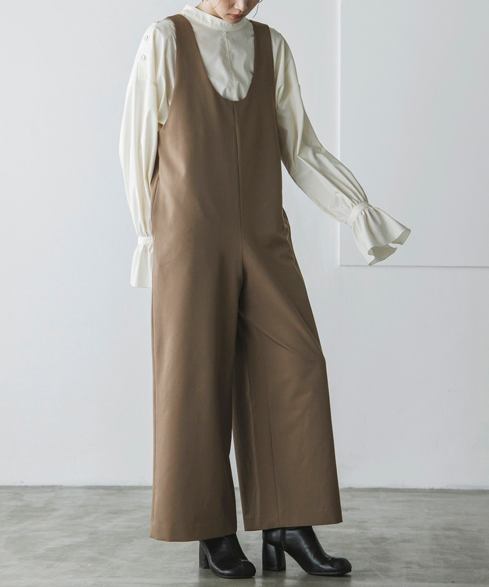 Uネックオールインワン