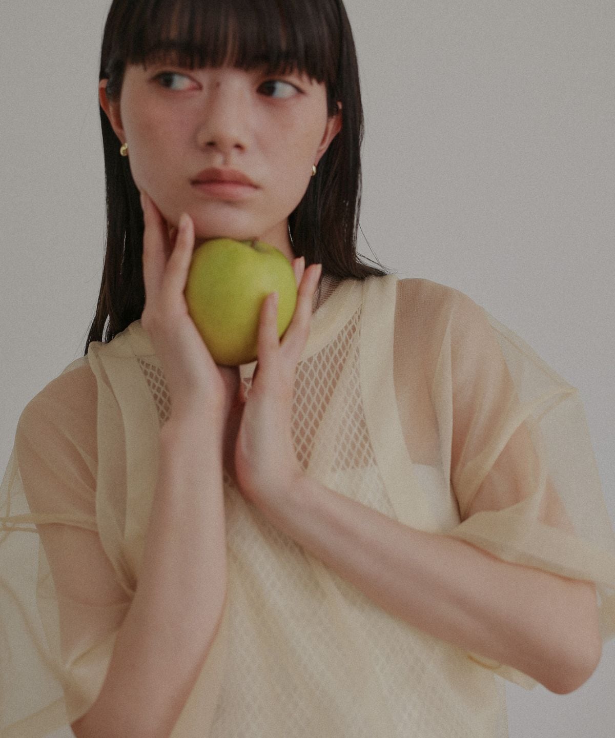 Oversized sheer knit