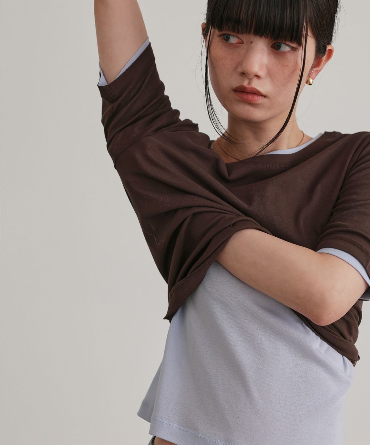 Compact size sheer tee