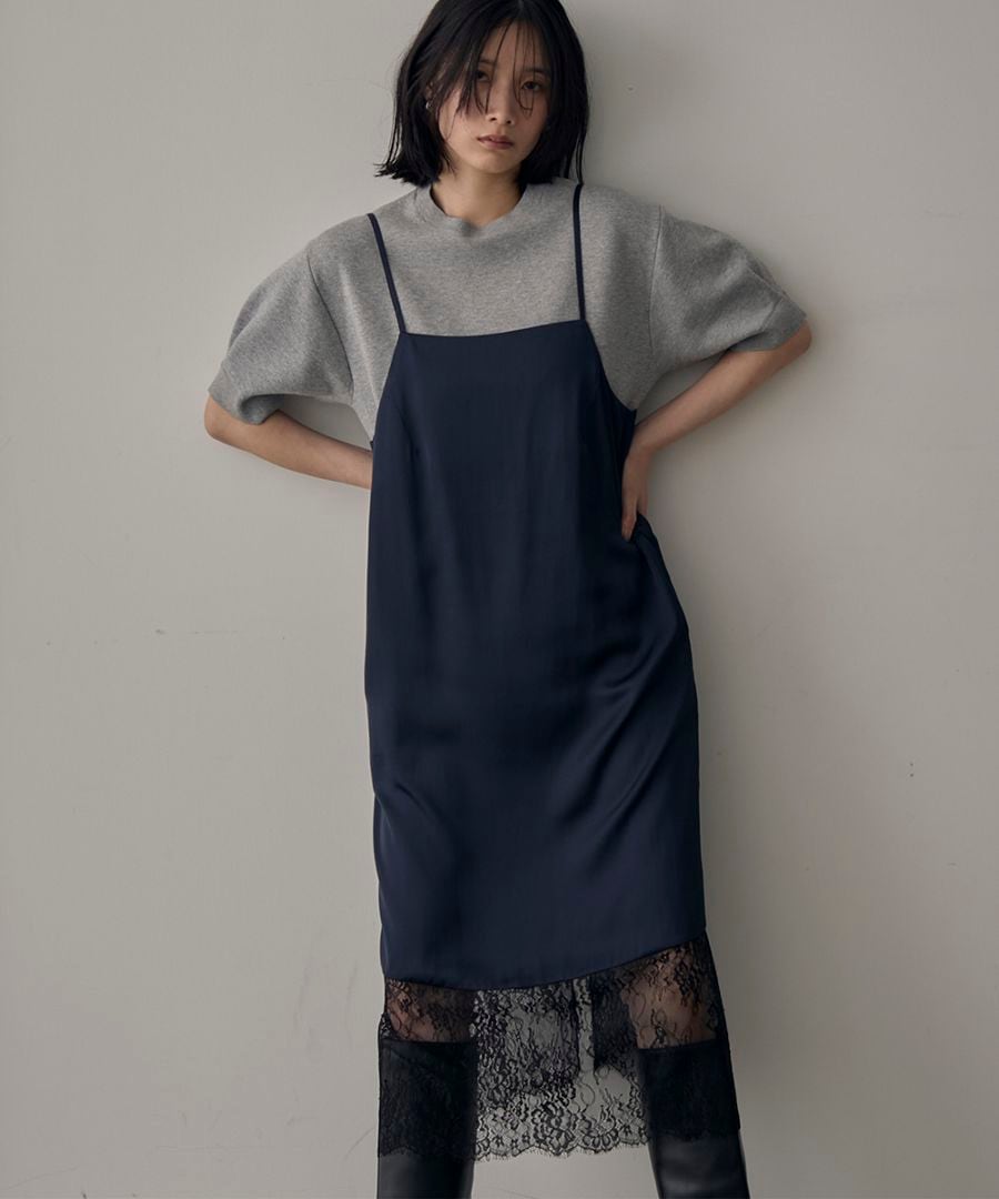 レースコンビキャミソールワンピース