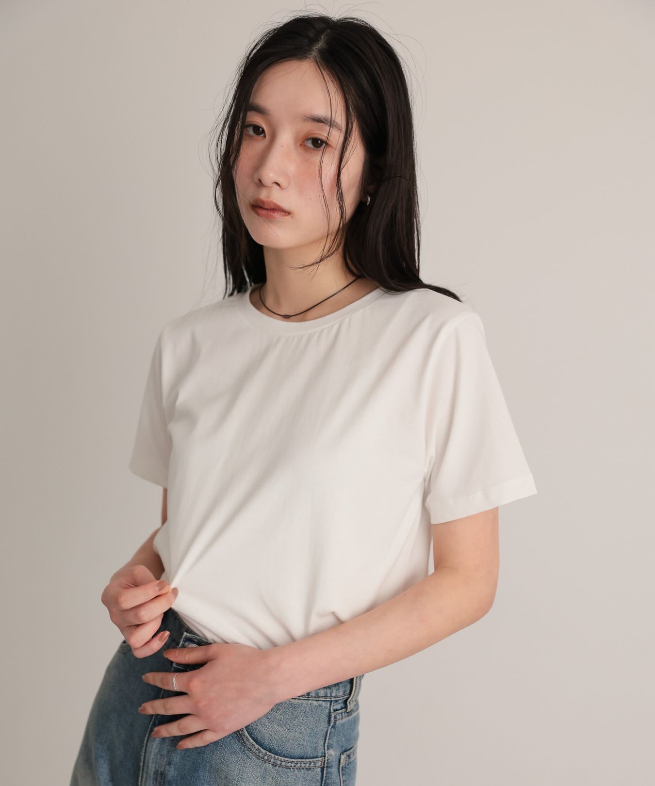 【attiree】【M/L展開】【UVカット】ベーシックTシャツ