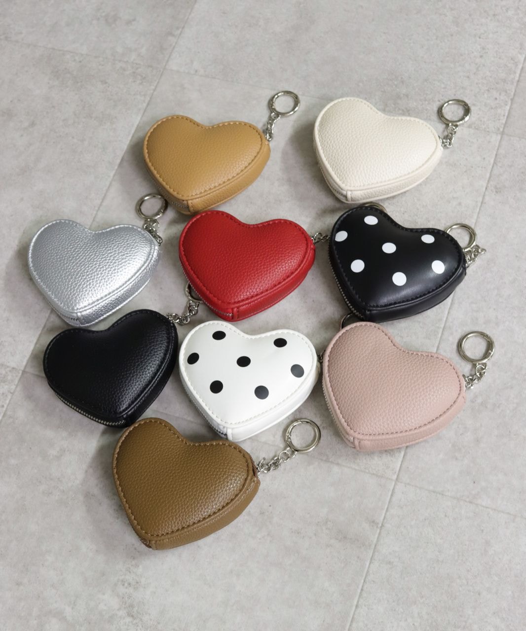 【attiree】バッグチャーム・ハート