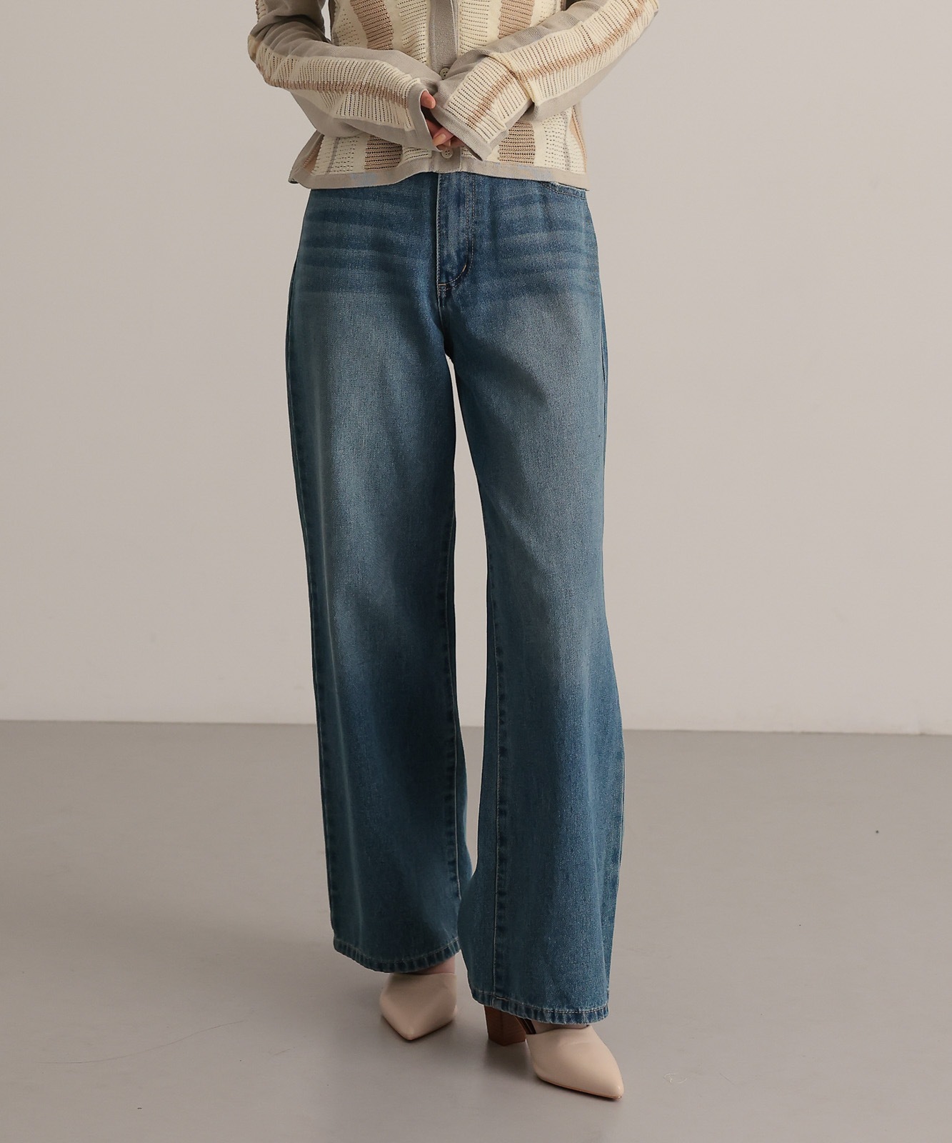 Wide Straight Denim Pants | NEW ARRIVAL | TENTO online store