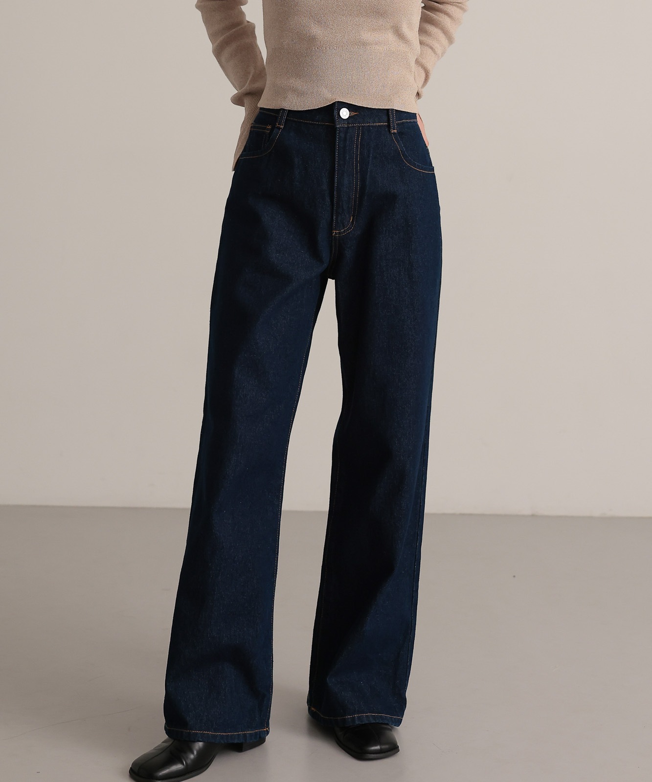Wide Straight Denim Pants | NEW ARRIVAL | TENTO online store