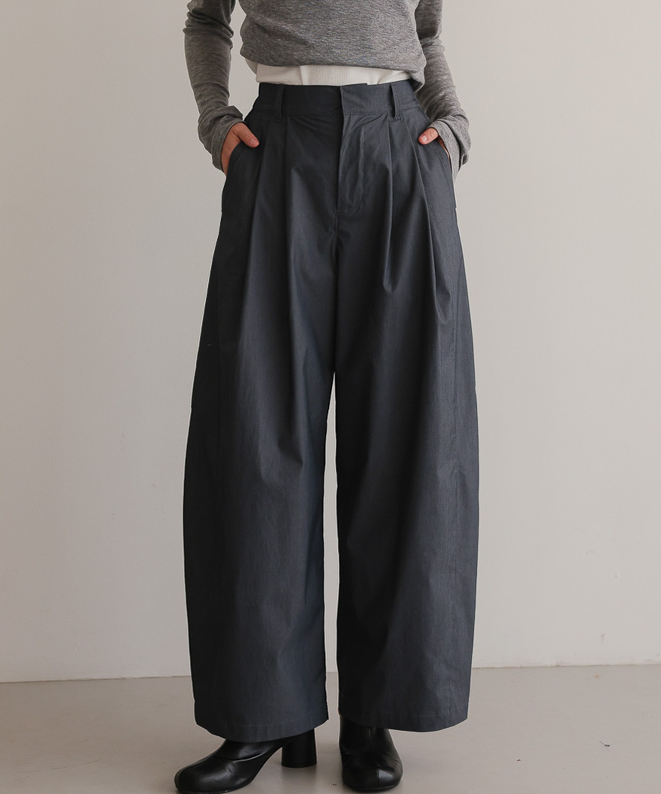 mame★Cotton Nylon Tucked Cargo Trousers Japanese fabric】 Cotton nylon tuck pants | NEW ARRIVAL | TENTO