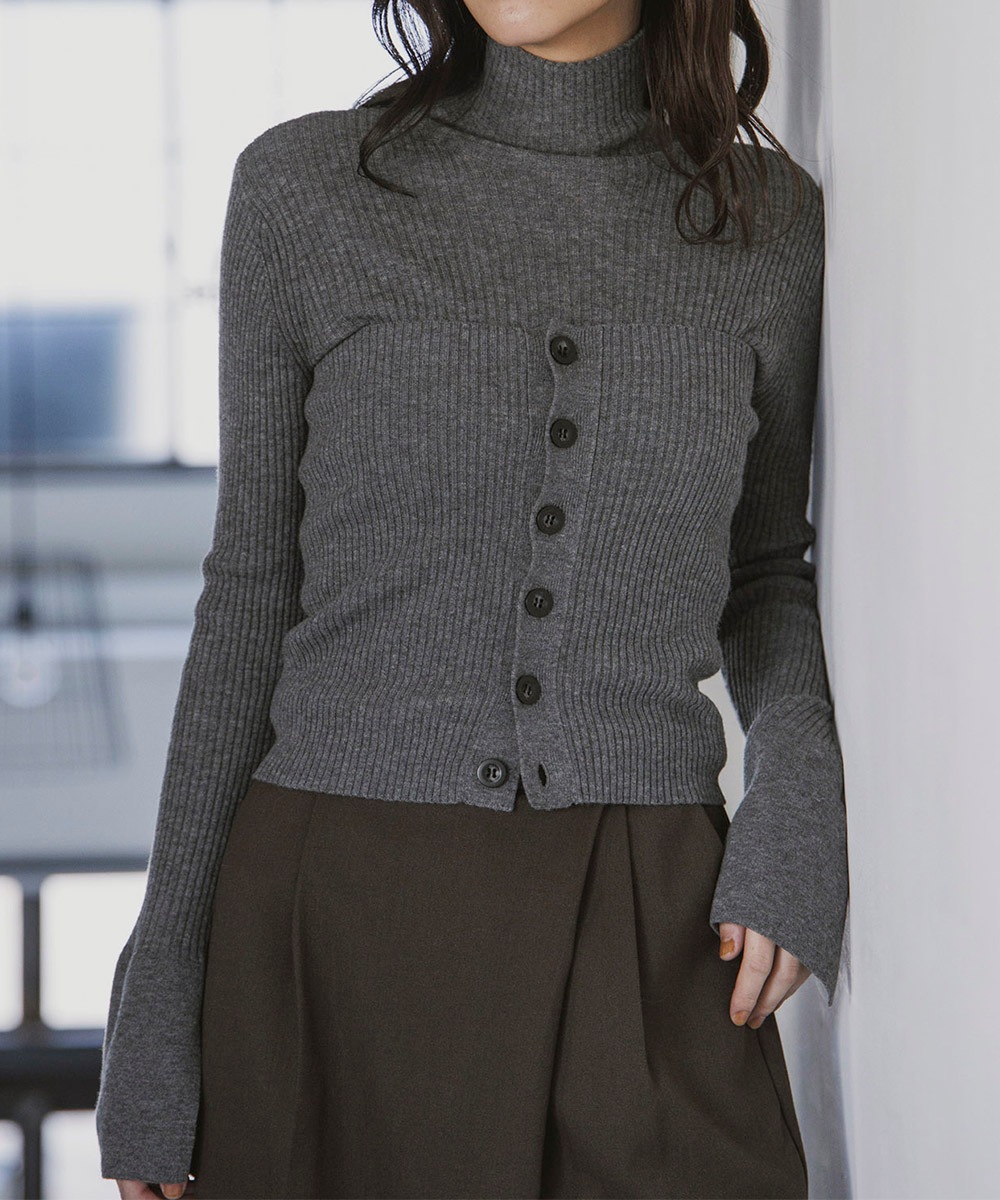 はた　2点セット　ジョン　カットアウトタートルネックトップス deux amour カットアウトショルダータートルネックプルオーバー