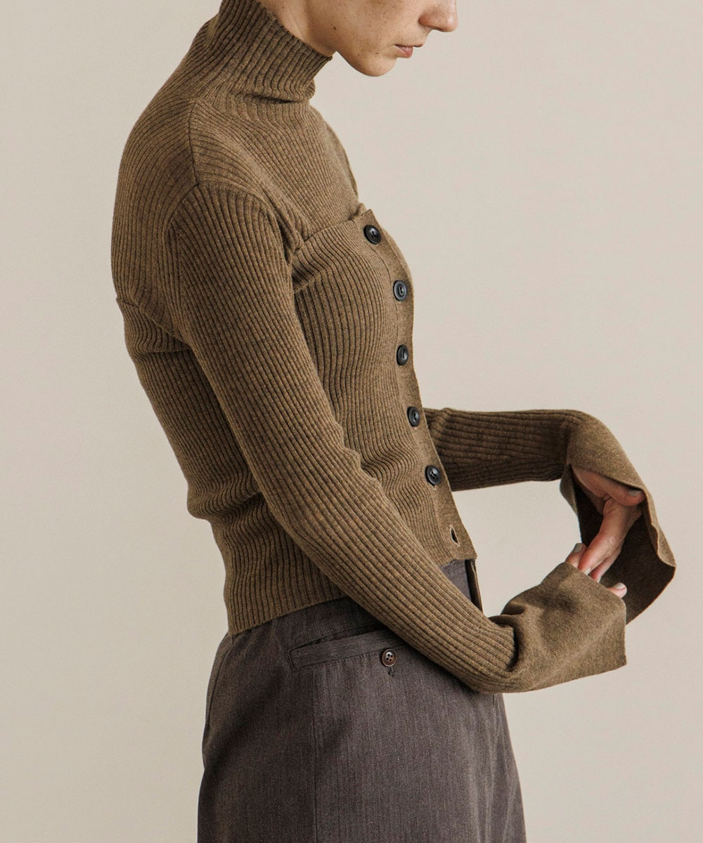 ビスチェ付フレアカフスリブタートルニット | Knit | TENTO online