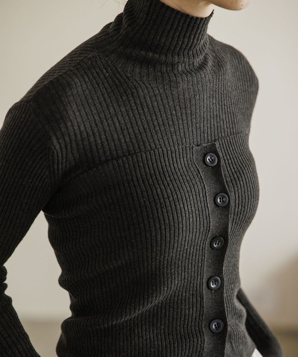 ビスチェ付フレアカフスリブタートルニット | Knit | TENTO online