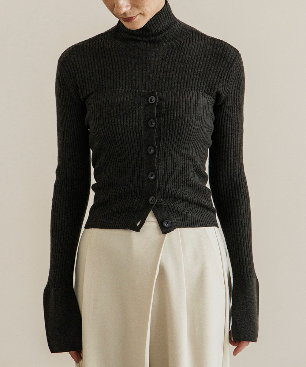 ビスチェ付フレアカフスリブタートルニット | Knit | TENTO online