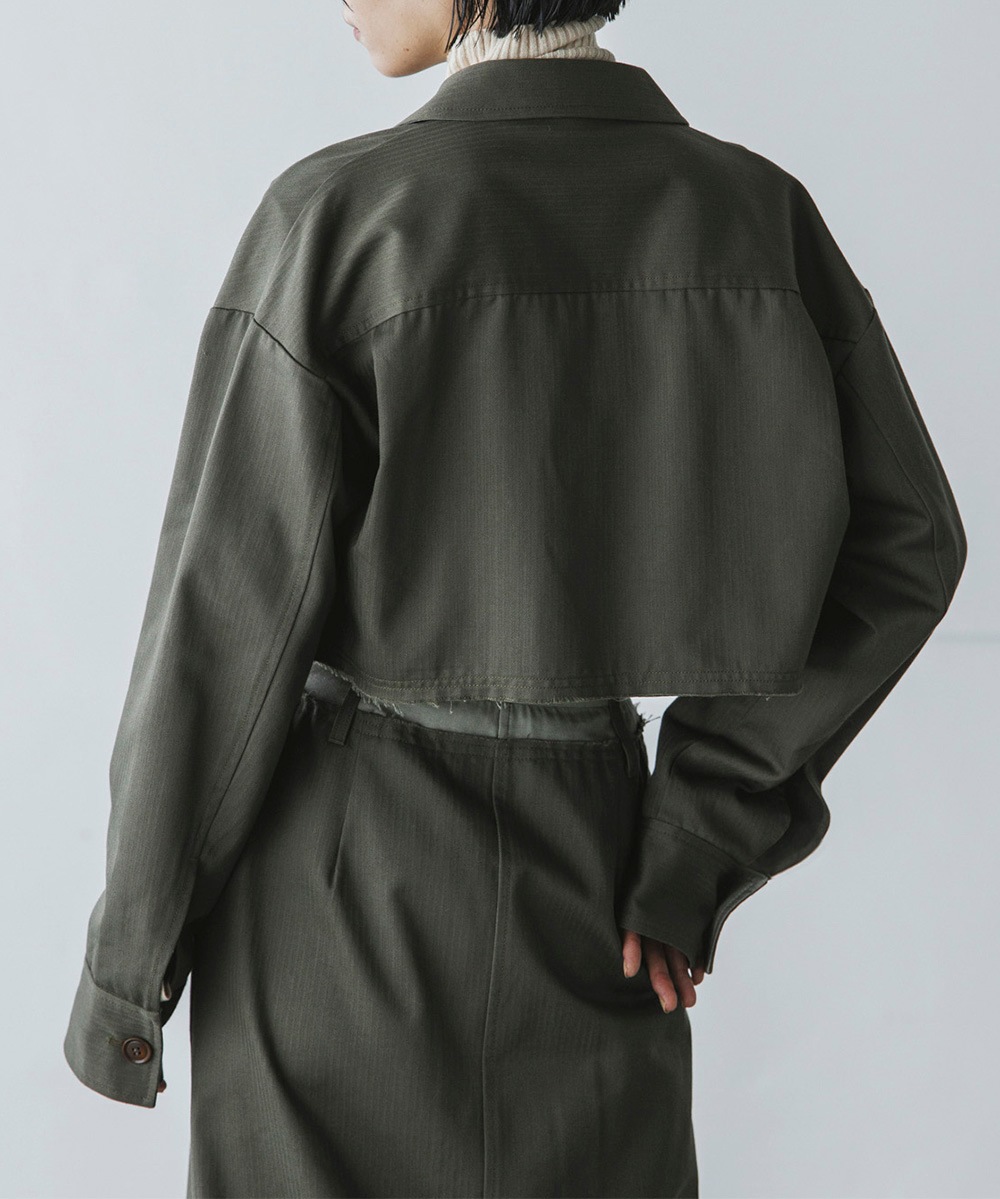 クロップドジャケット ステンカラークロップドジャケット | Blouson | TENTO online store