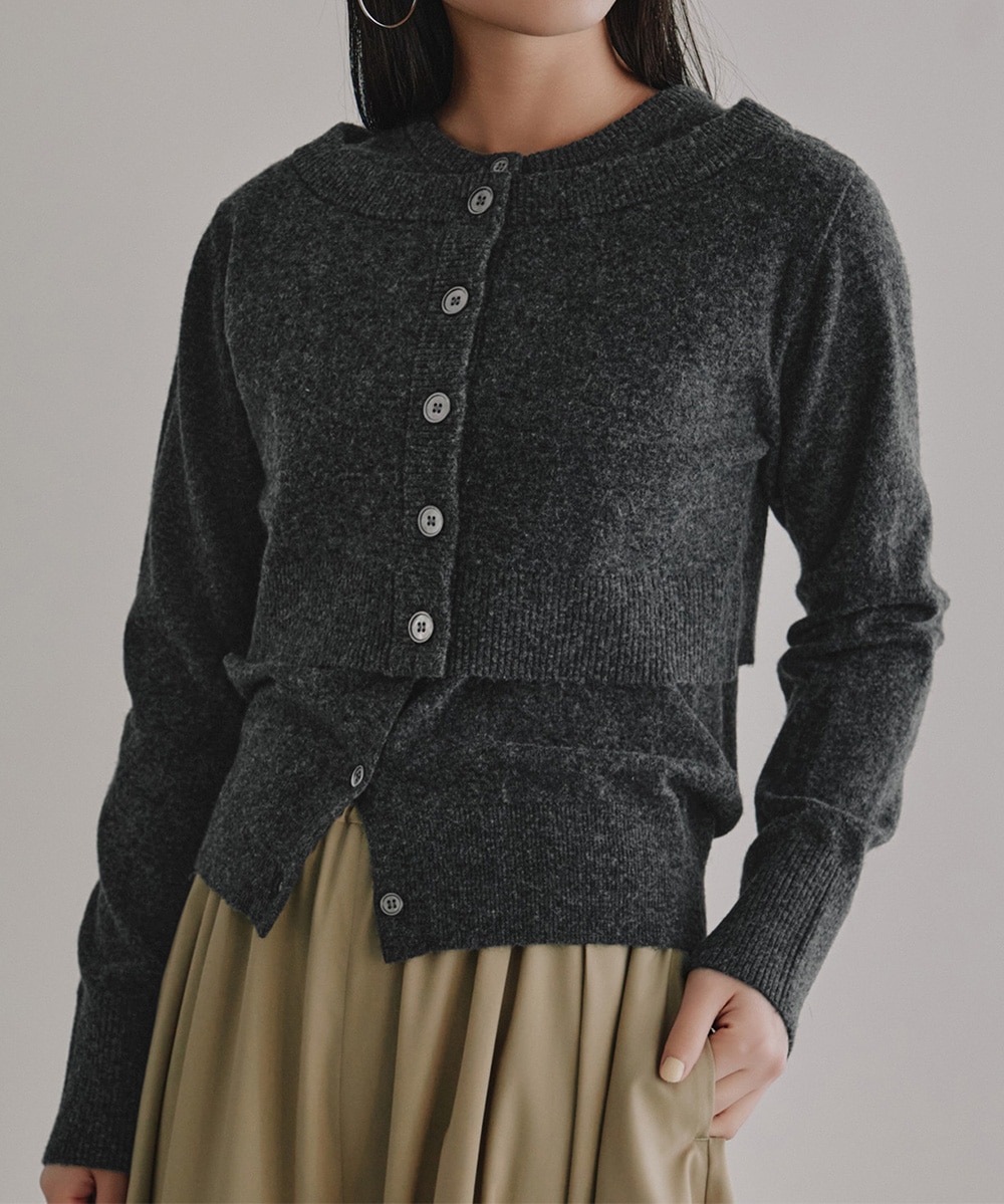 ノーブル 23SS ショートアンサンブル ニット カーディガン カットソー ショート丈カーディガンアンサンブル | Knit | TENTO online store