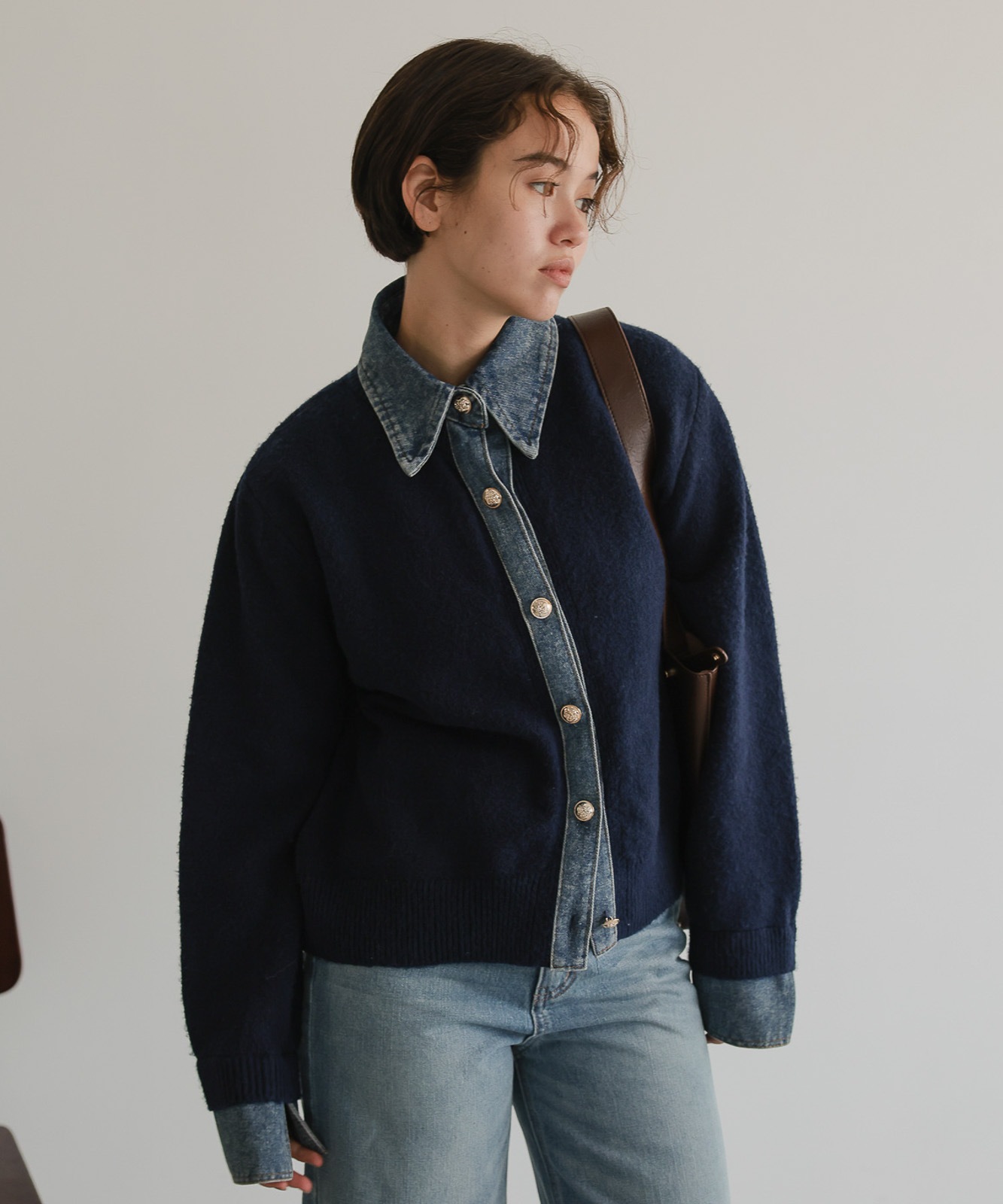 attiree】デニム切替 ニットカーディガン | attiree | TENTO online