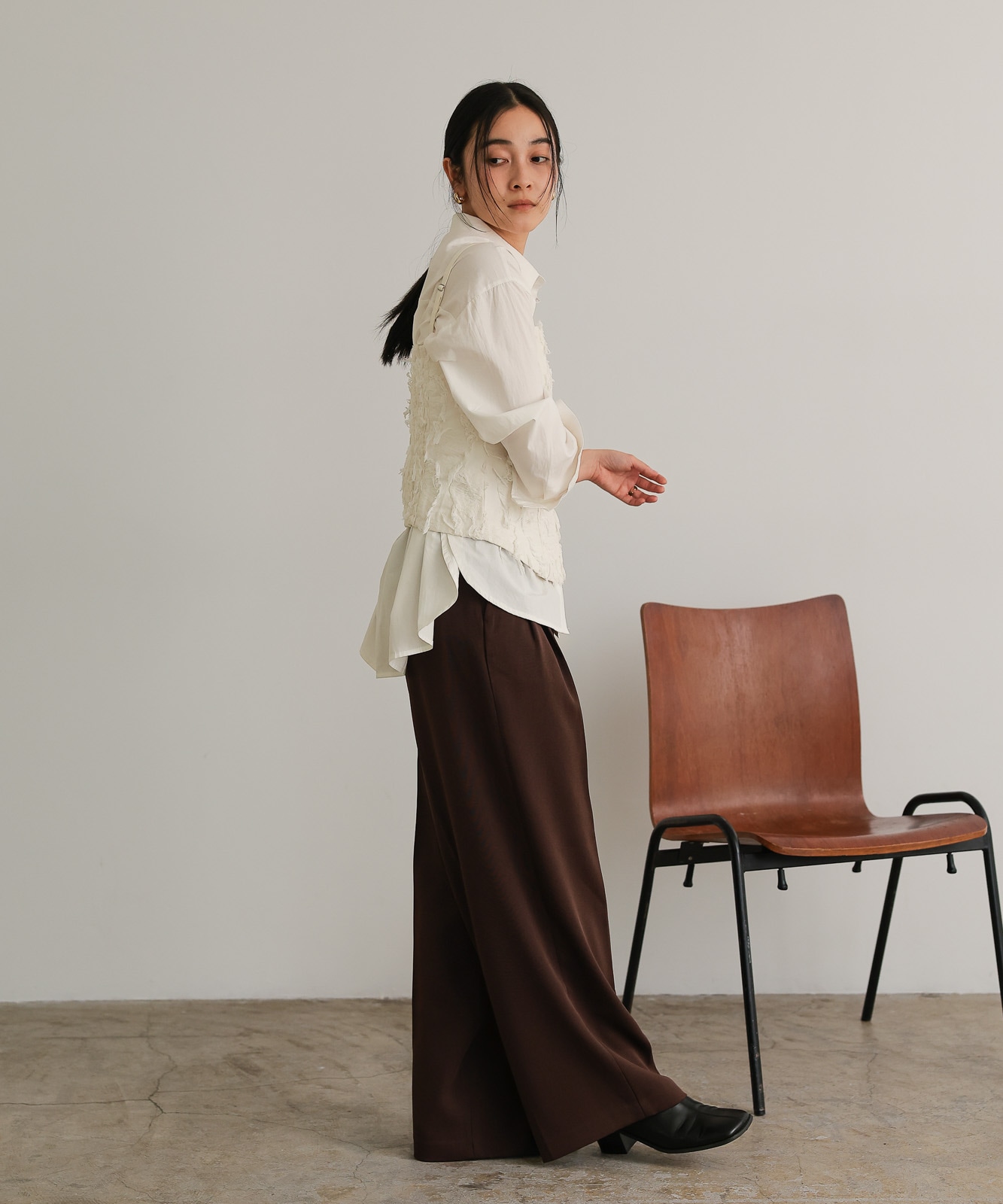 フリンジジャカード ベアトップビスチェ / White | NEW ARRIVAL