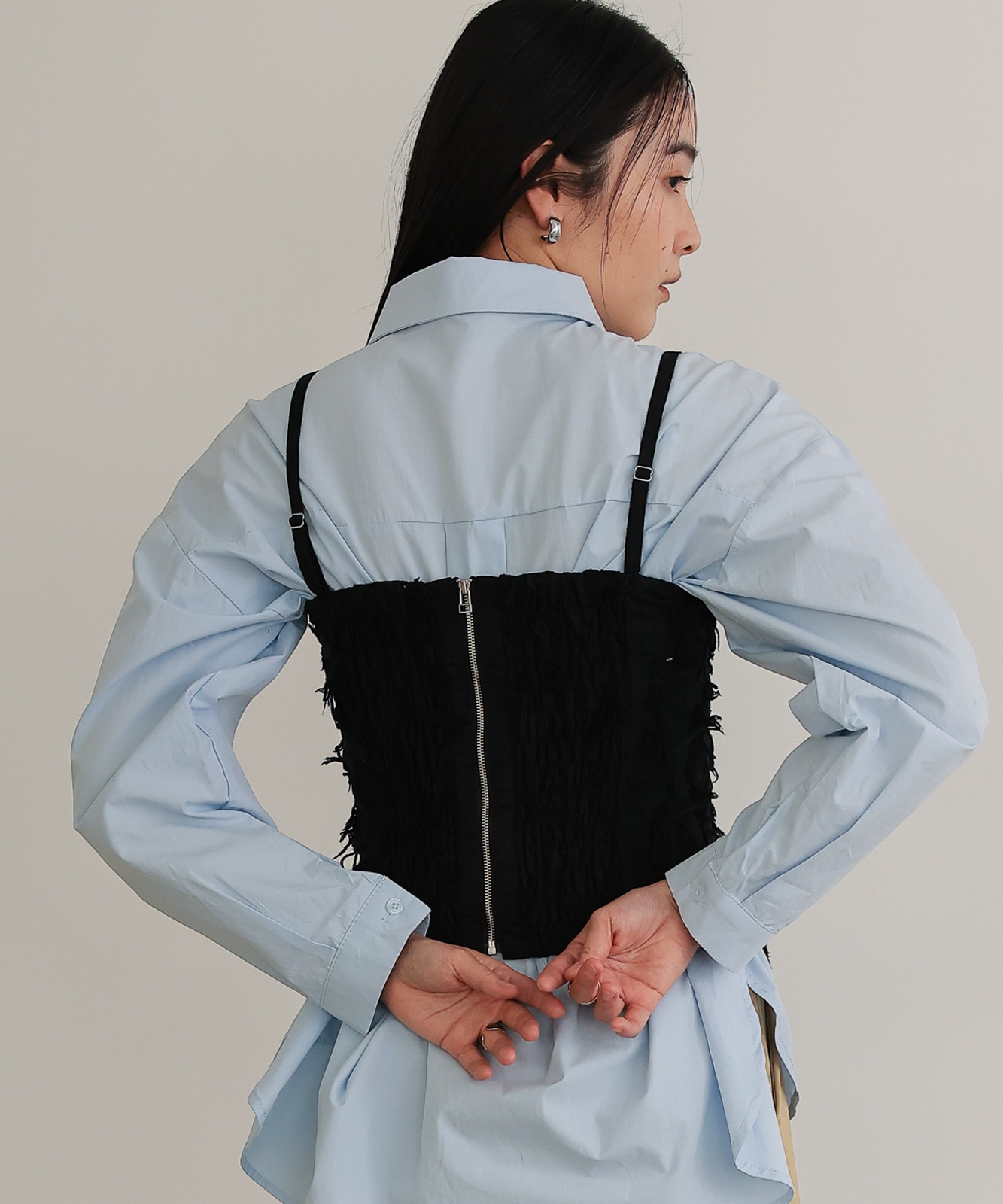 その他 Jacquard Fringe Bustier Fringe jacquard Bustier / Black | NEW ARRIVAL | TENTO online store