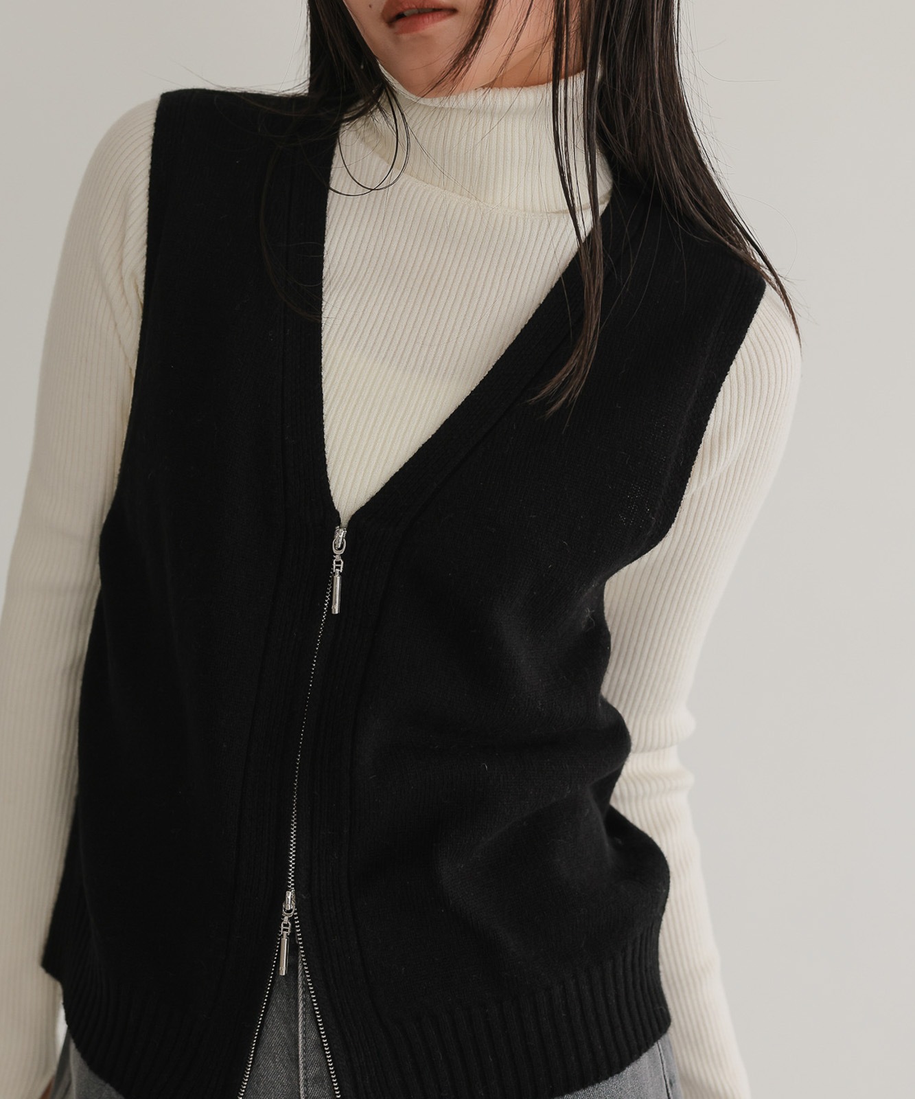 Zippered Knit Vest | TENTO | TENTO online store（テントオンライン