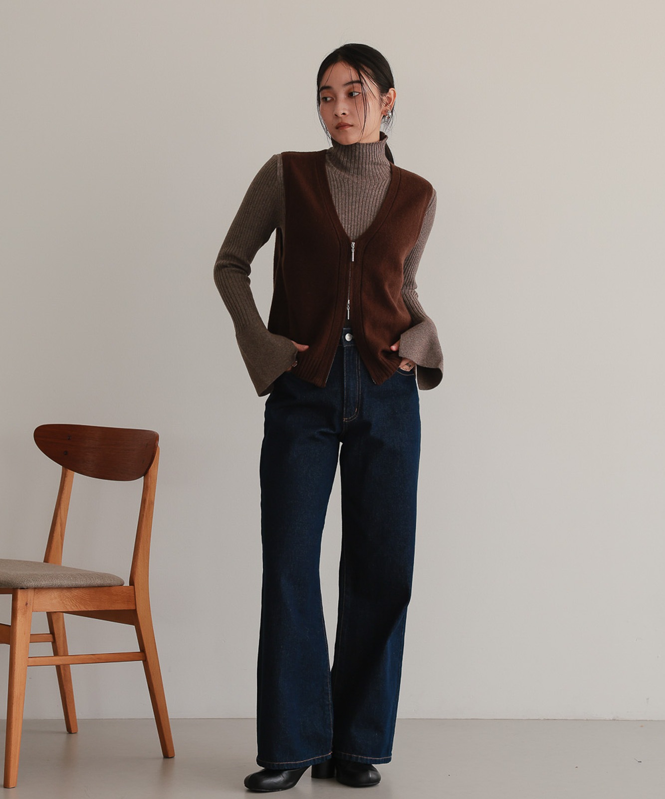 Zippered Knit Vest | TENTO | TENTO online store（テントオンライン