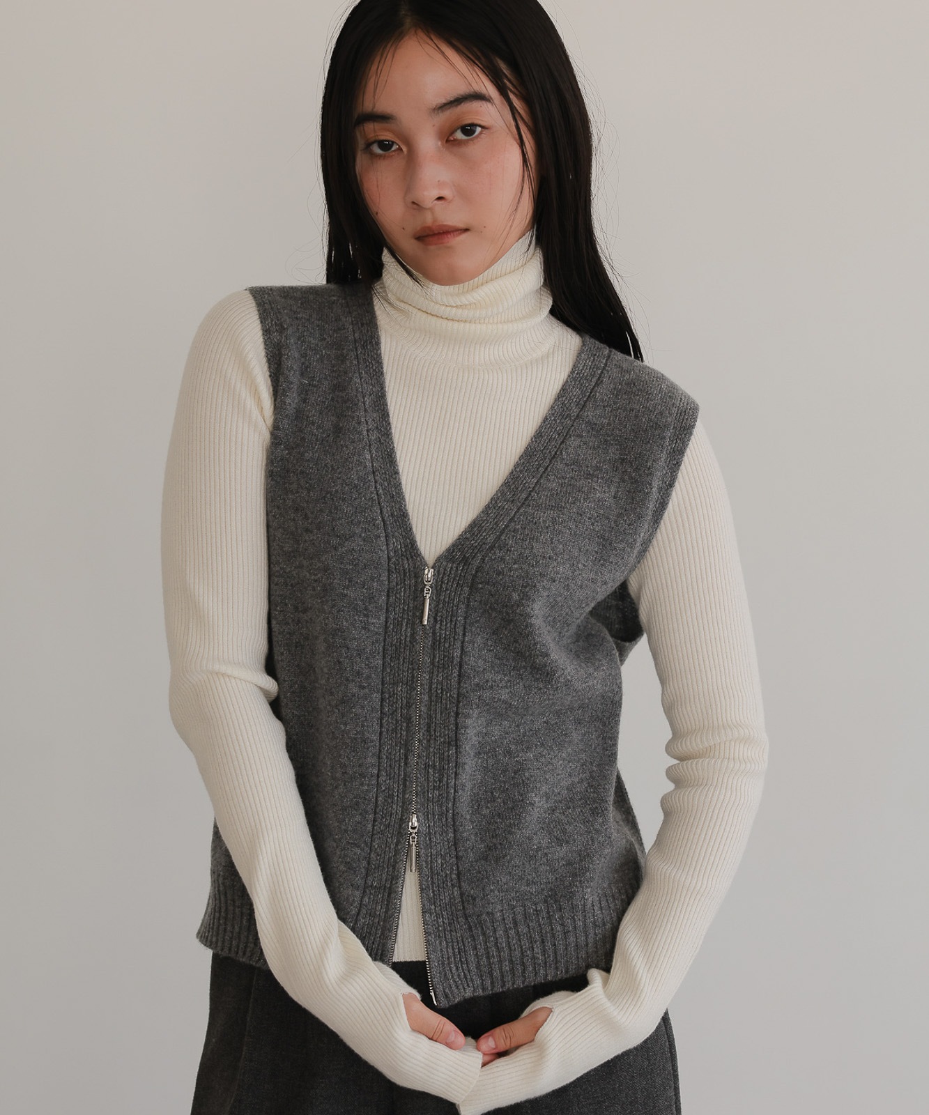 Zippered Knit Vest | TENTO | TENTO online store（テントオンライン