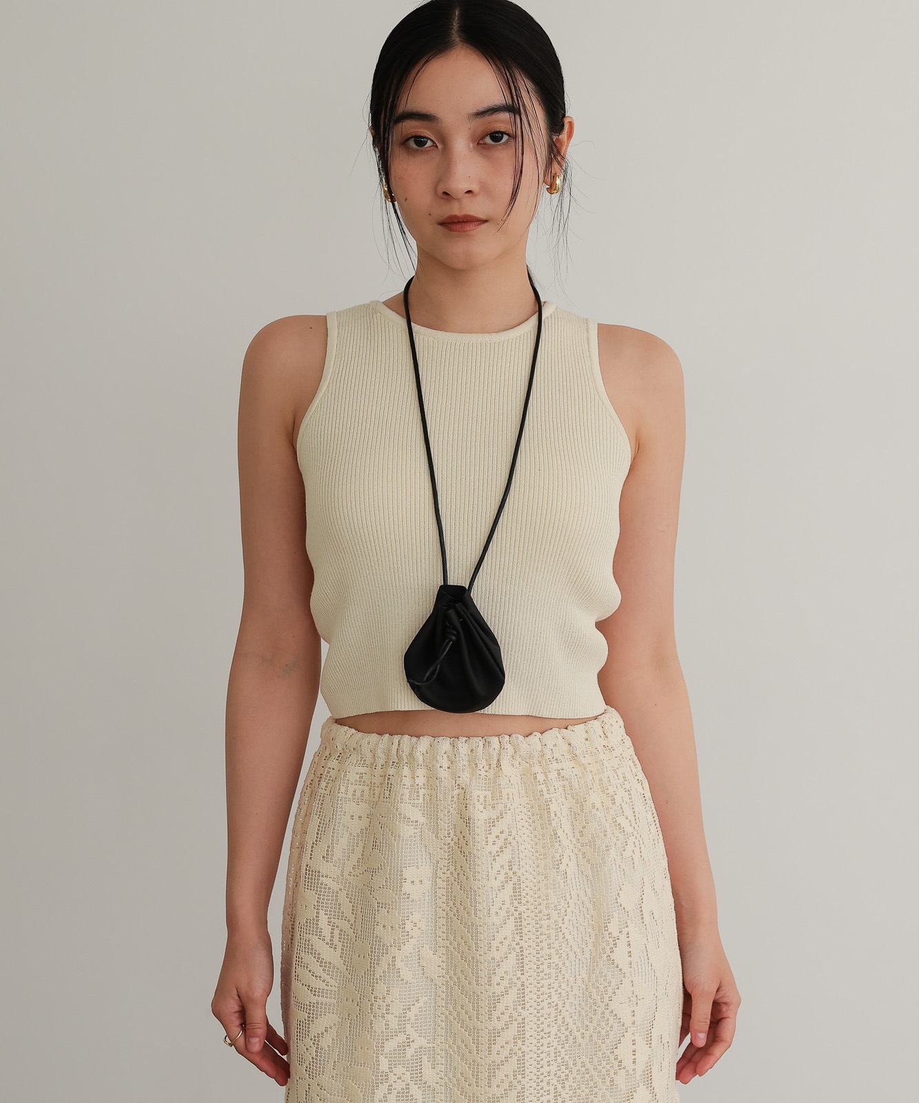 Knit tank top with chest pad | NEW ARRIVAL | TENTO online store