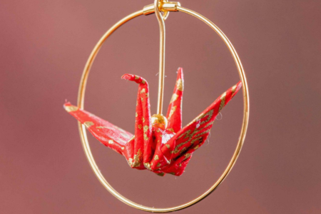 コトエリ（札幌市）】折り鶴和紙 ピアス／イヤリング | アクセサリー