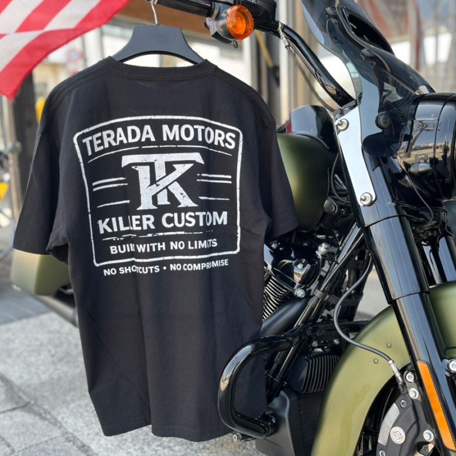 Killer Custom x Terada Motors コラボレーション Tシャツ 黒