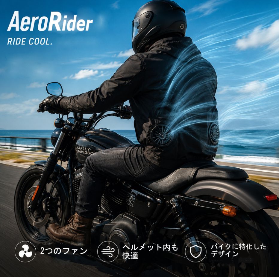 モーターサイクル専用 "AeroRider" 空調ジャケット