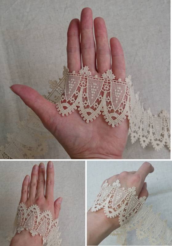 約64mm幅/生成】MOKUBA61643/10 エンブレムレース