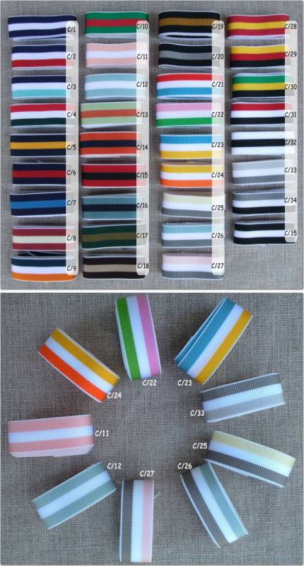 32色/5幅】sic1000 ストライプリボン 30m巻 SHINDO社