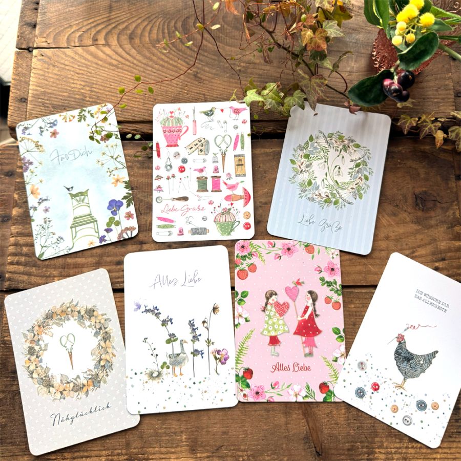 全7種！【ドイツ製】acufactum ポストカード | 手芸・ラッピング・コラージュ用 | アクファクトゥム