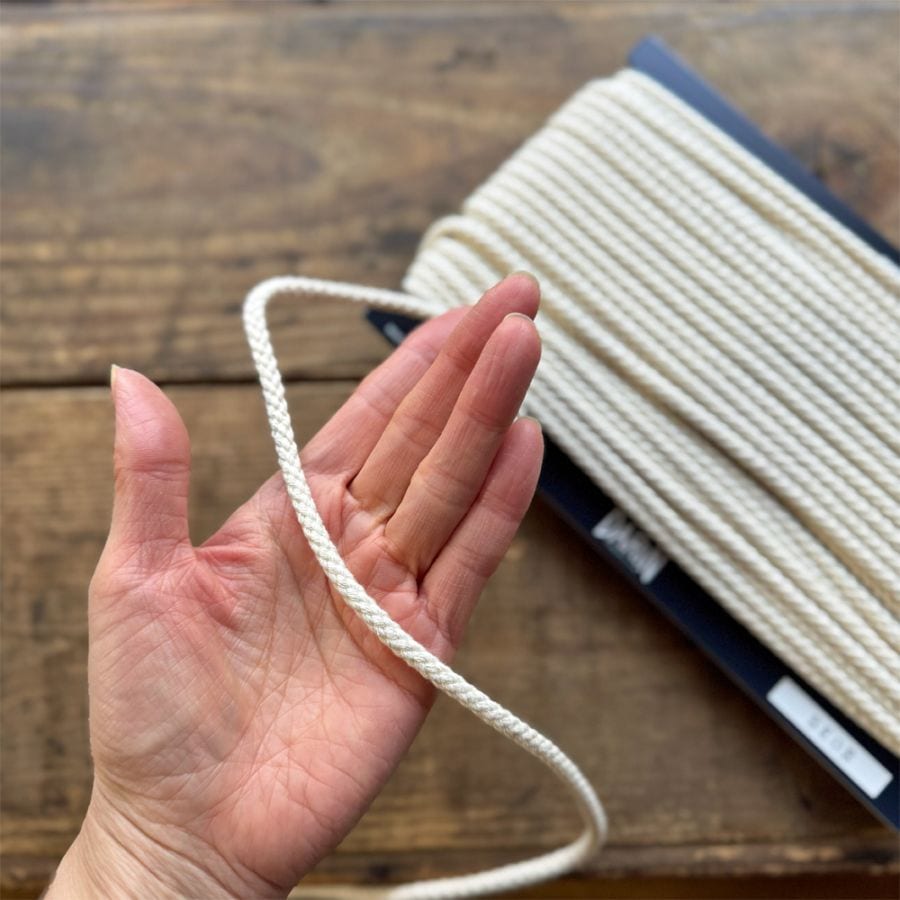 コットン 江戸打コード | 丸ひも | 約6ｍｍ幅 |  30m巻き