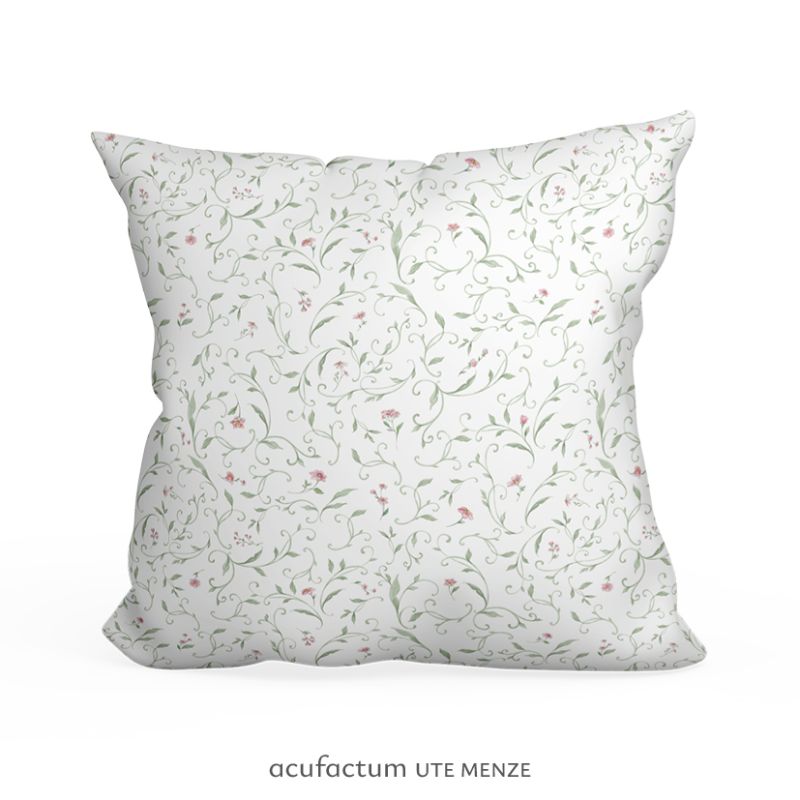 【145cm×50cm】ドイツ輸入生地　acufactum970 ツタと小花の生地