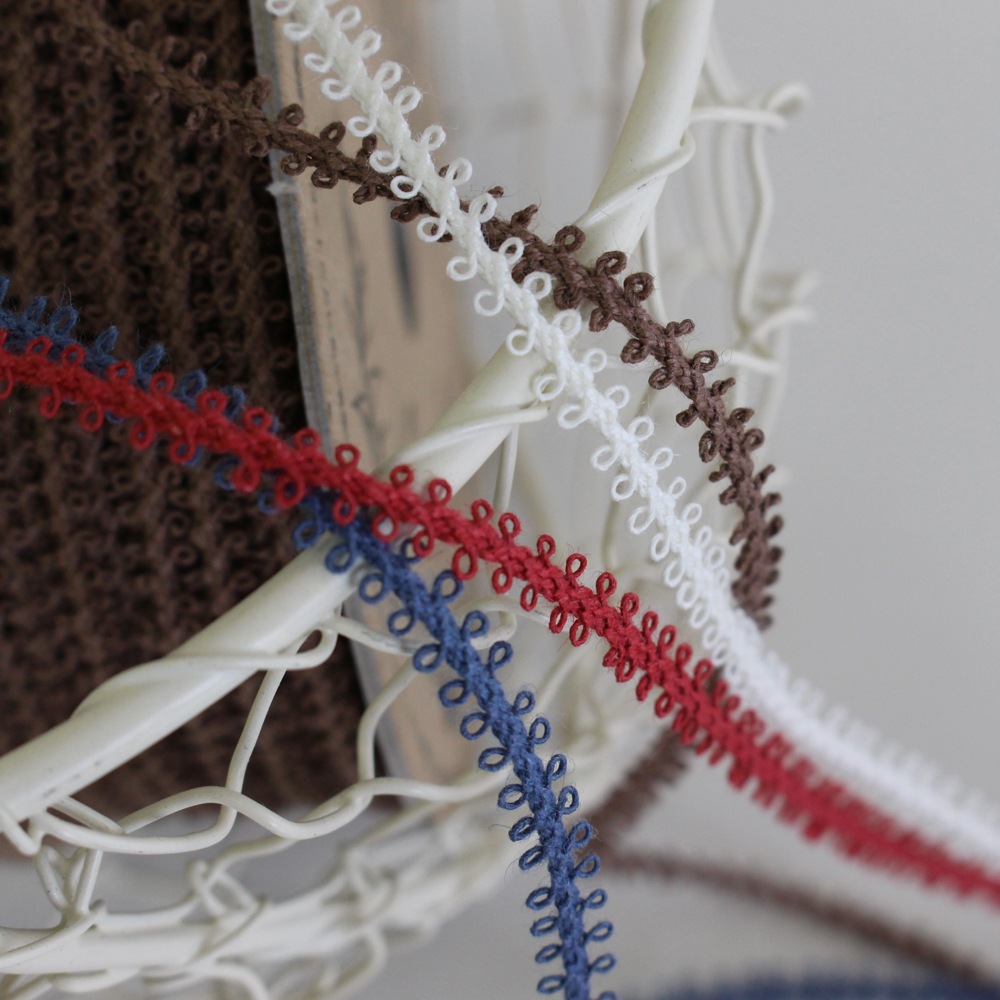 7色】No,1168-6mm リネン100% 両ピコットコード