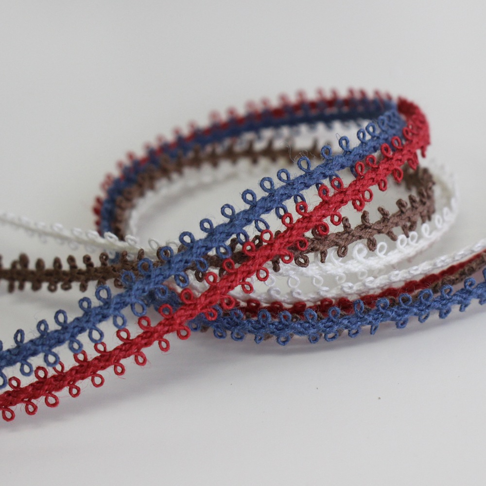 ✽✽✽オーダー専用✽✽✽ 7色】No,1168-6mm リネン100% 両ピコットコード