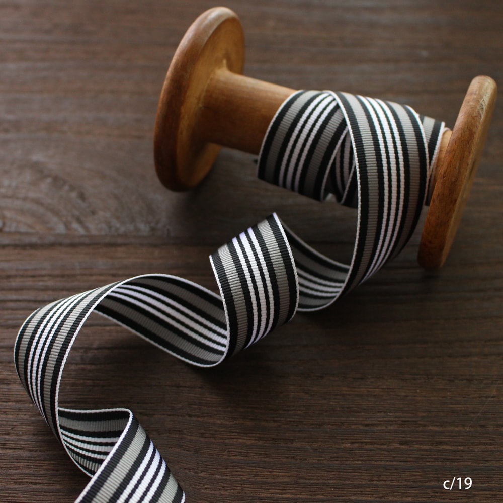 9mm・15mm・24mm】SIC1001ストライプリボン(縞グログラン)