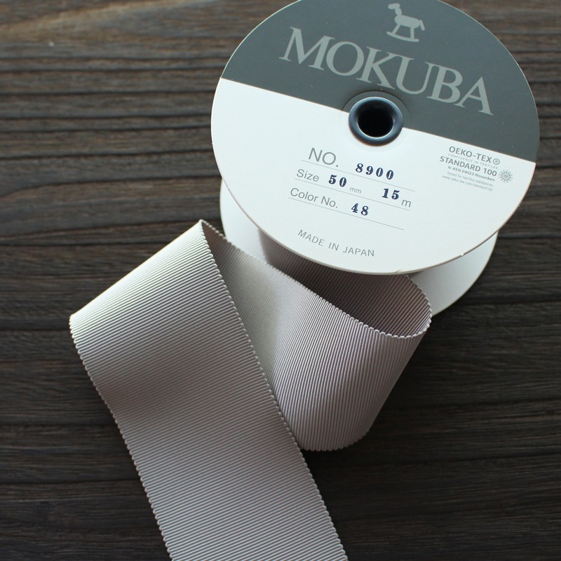 コットングログランリボンMOKUBA社(木馬)の上質リボン　日本製 1mカット】MOKUBA8900グログランリボン 日本製