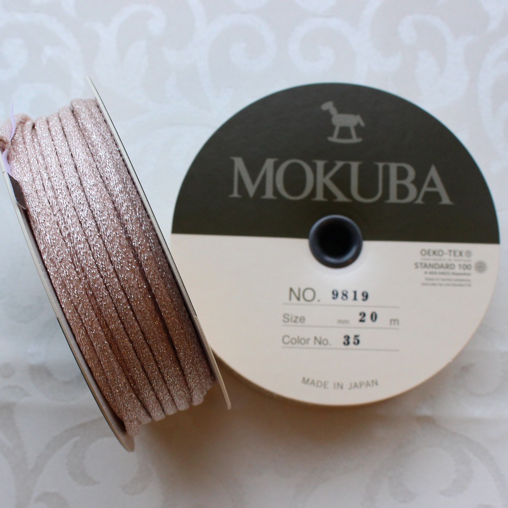 【約2mm幅/40色】MOKUBA9818　メタリックコード/20m巻き