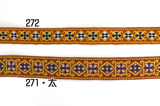 10色/16mm幅】No,272 花柄と幾何学柄のエキゾチックなチロルテープ