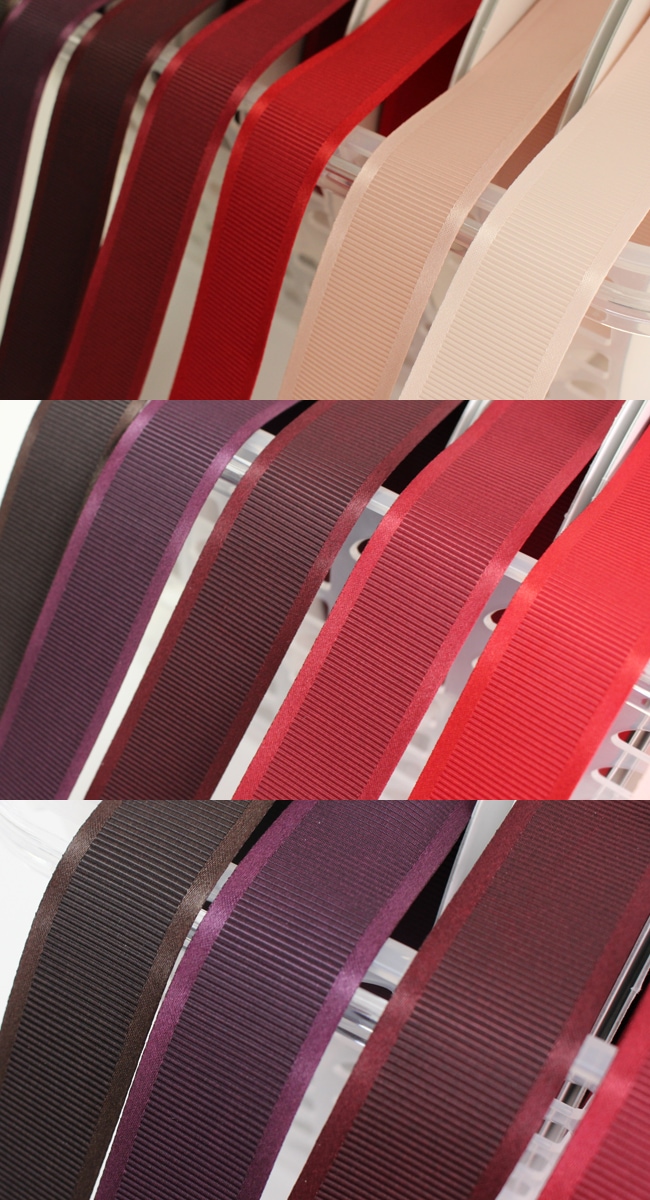 21色/5幅】CO6290 サテンエッジグログランリボン 両面サテンリボン/日本製