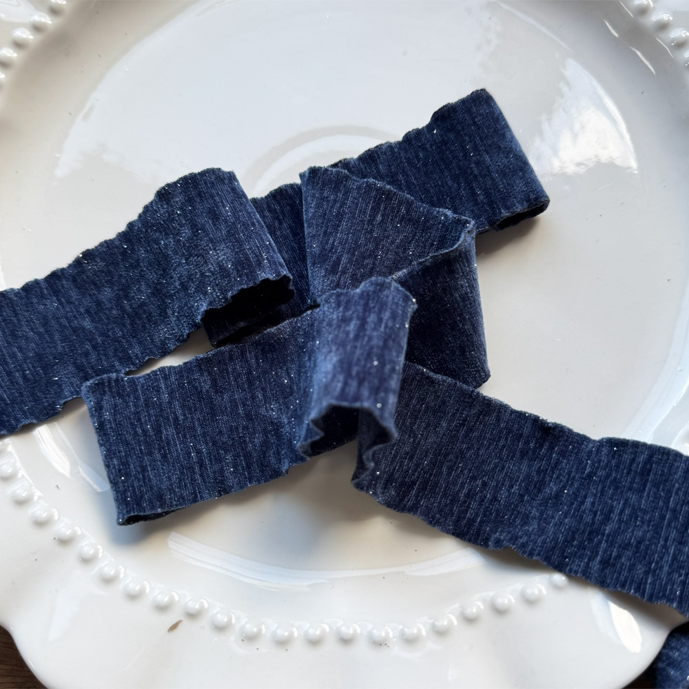 【ファブリックリボン】伸縮性のある柔らか質感 | ラッピング・ヘアアクセサリー用（全5色）