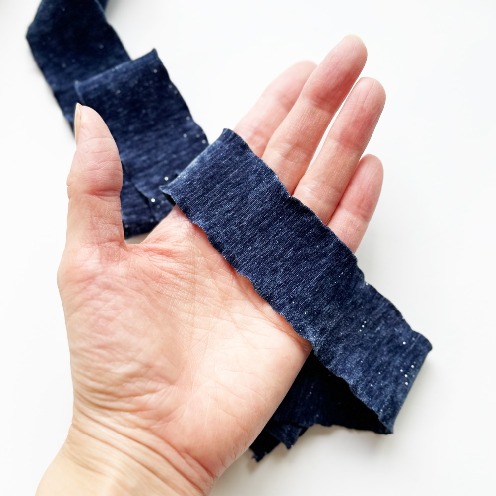 【ファブリックリボン】伸縮性のある柔らか質感 | ラッピング・ヘアアクセサリー用（全5色）