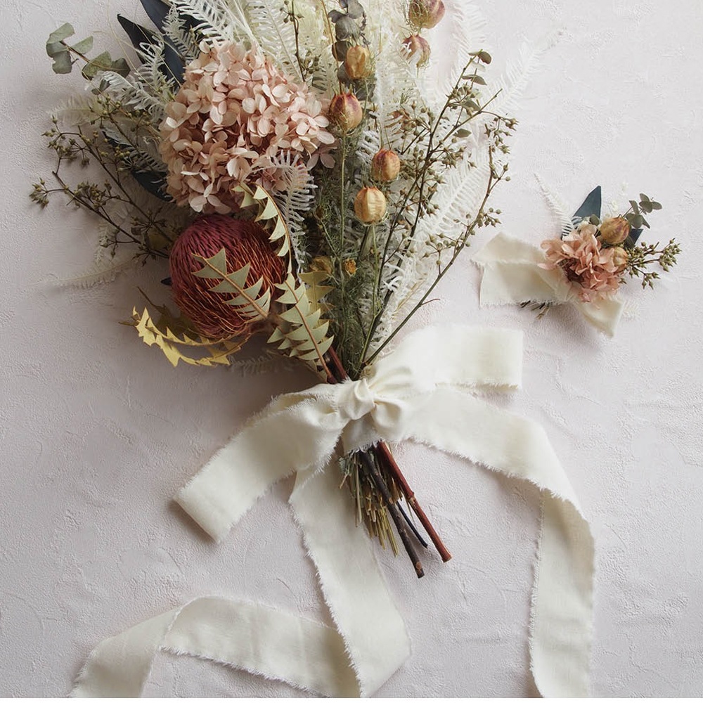 2サイズ【コットンエッジ】結びやすく、くったり馴染む。綿混マットのこなれ感な上質リボン　フレッジ