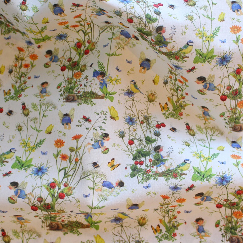 超貴重！西ドイツ製高級プリント生地 インティア 「バード」