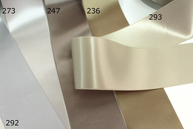 ★32色★ウエディングのサッシュベルトに！【メーターカット】6200-50ｍｍ両面サテンリボン