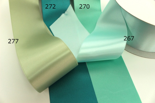 ★32色★ウエディングのサッシュベルトに！【メーターカット】6200-50ｍｍ両面サテンリボン