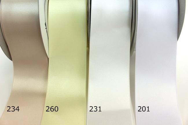 ★32色★ウエディングのサッシュベルトに！【メーターカット】6200-50ｍｍ両面サテンリボン