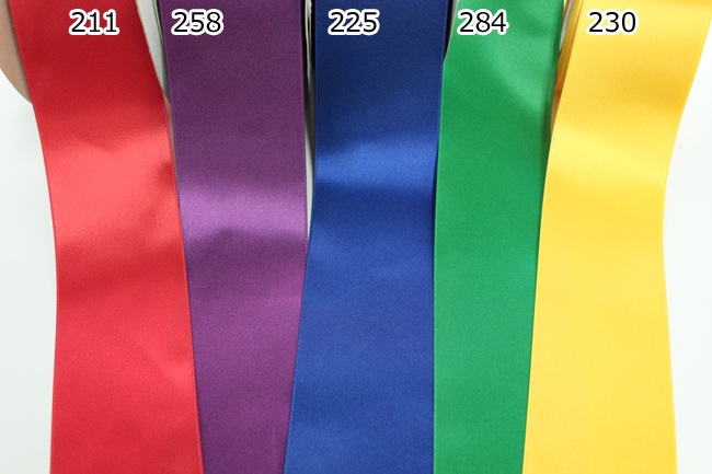 ★32色★ウエディングのサッシュベルトに！【メーターカット】6200-50ｍｍ両面サテンリボン