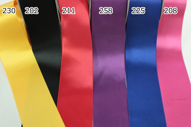 ★32色★ウエディングのサッシュベルトに！【メーターカット】6200-50ｍｍ両面サテンリボン