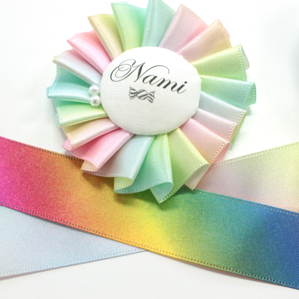 6332レインボーサテンリボン 両面サテンリボン/30m巻