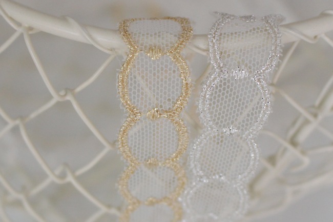 15mm/2色】MOKUBA62415 MOKUBA62416/00 メタリックチュールレース チェーン